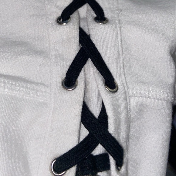 True Religon Lace Up Side Cut Out Sweatshirt - Picture 6 of 8